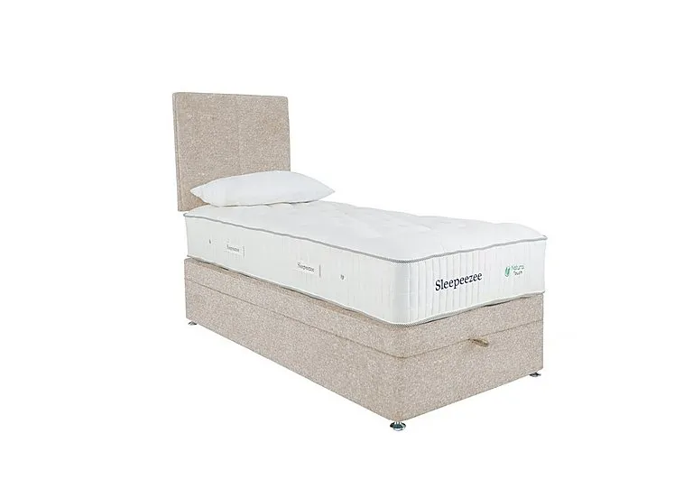 Natural Touch 3000 End Ottoman Divan Set - Single - Tweed Cream