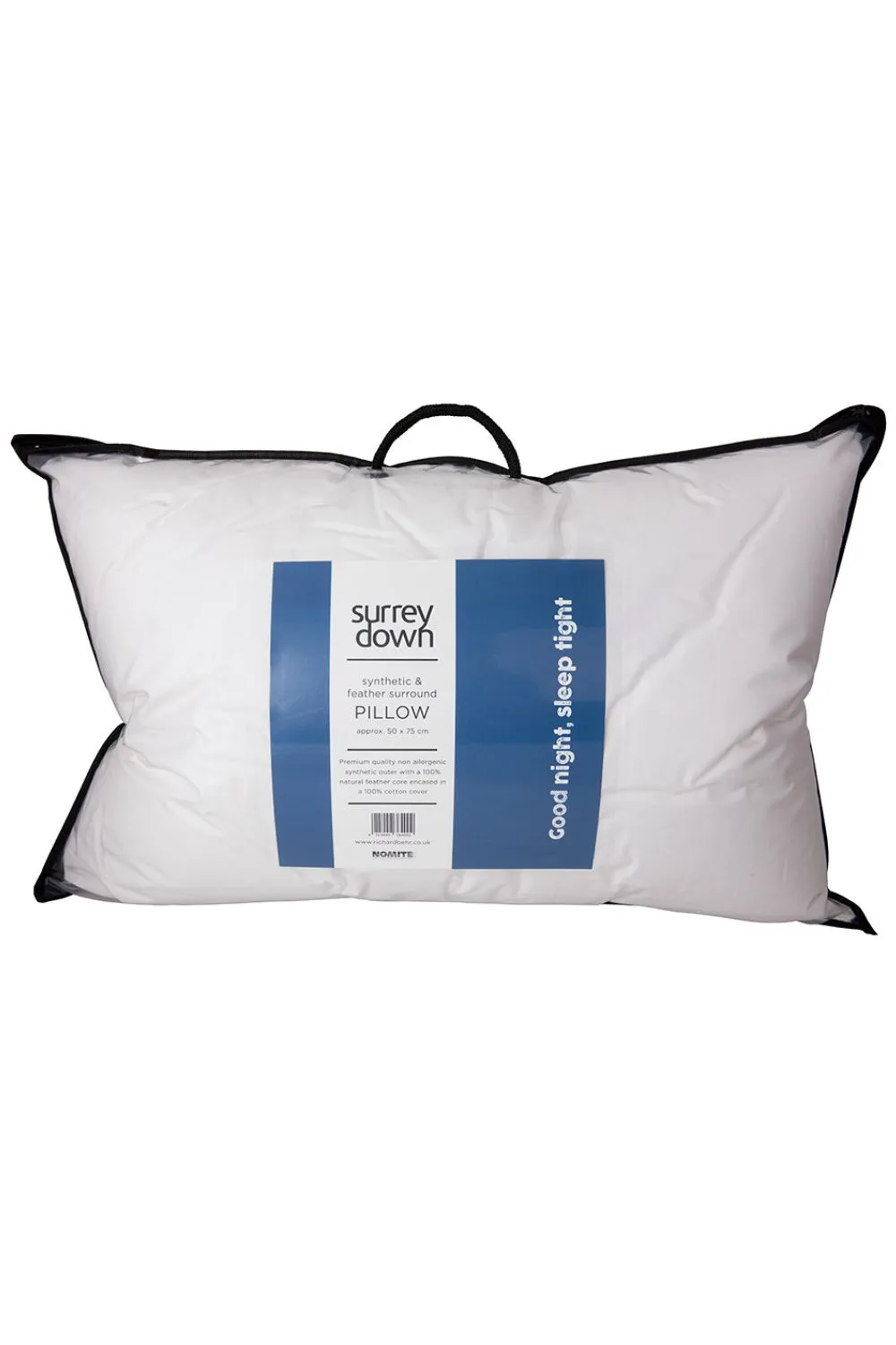surrey down Duck Down Surround Kingsize Pillow in White