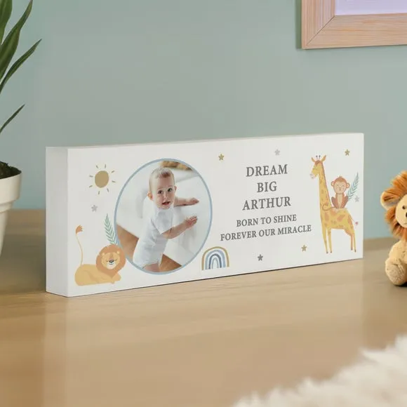 Personalised Photo Wooden Nursery Ornament 3
