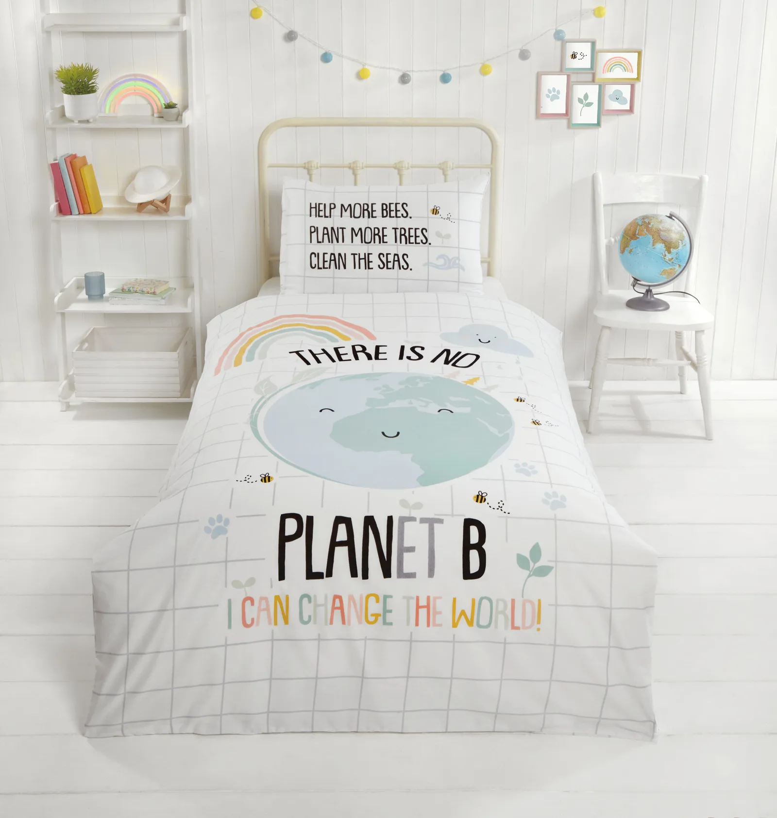 Rapport Home PH Planet B Duvet Cover Set with Pillowcase in White