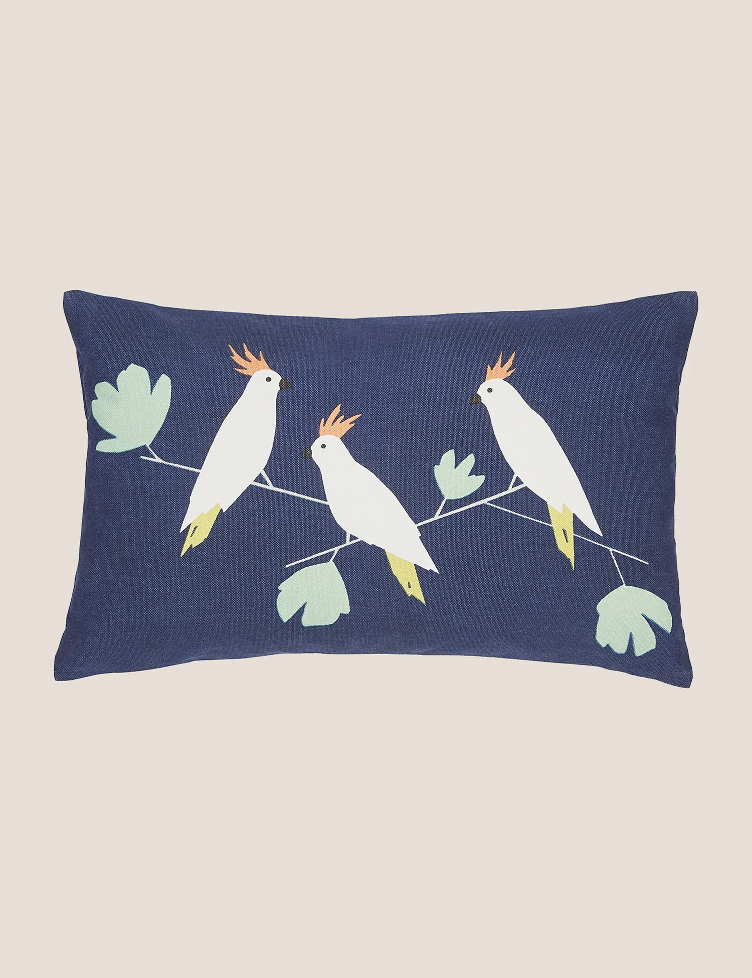 M&S Scion Pure Cotton Lovebirds Bolster Cushion