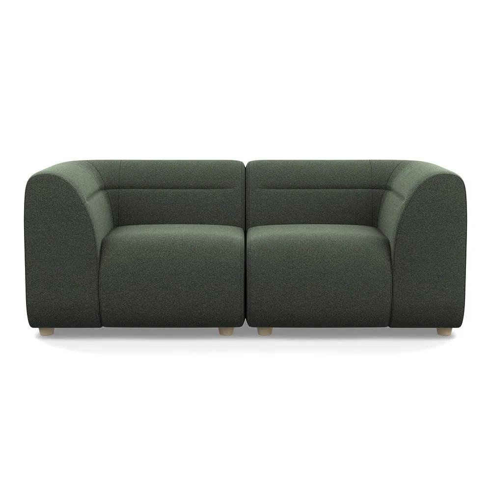 Heal's Lilli 2 Seater Sofa Boucle Fern Natural Beech Feet 1