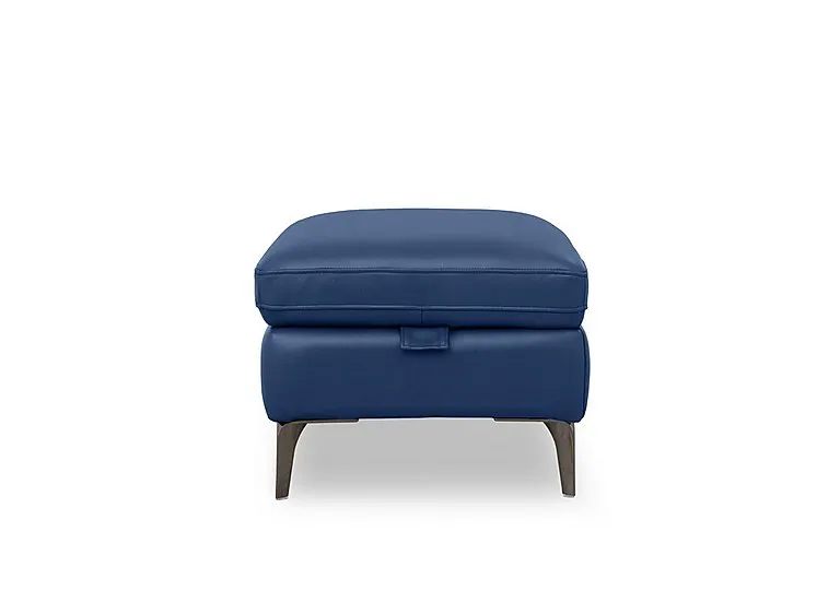 Morgan Leather Storage Footstool