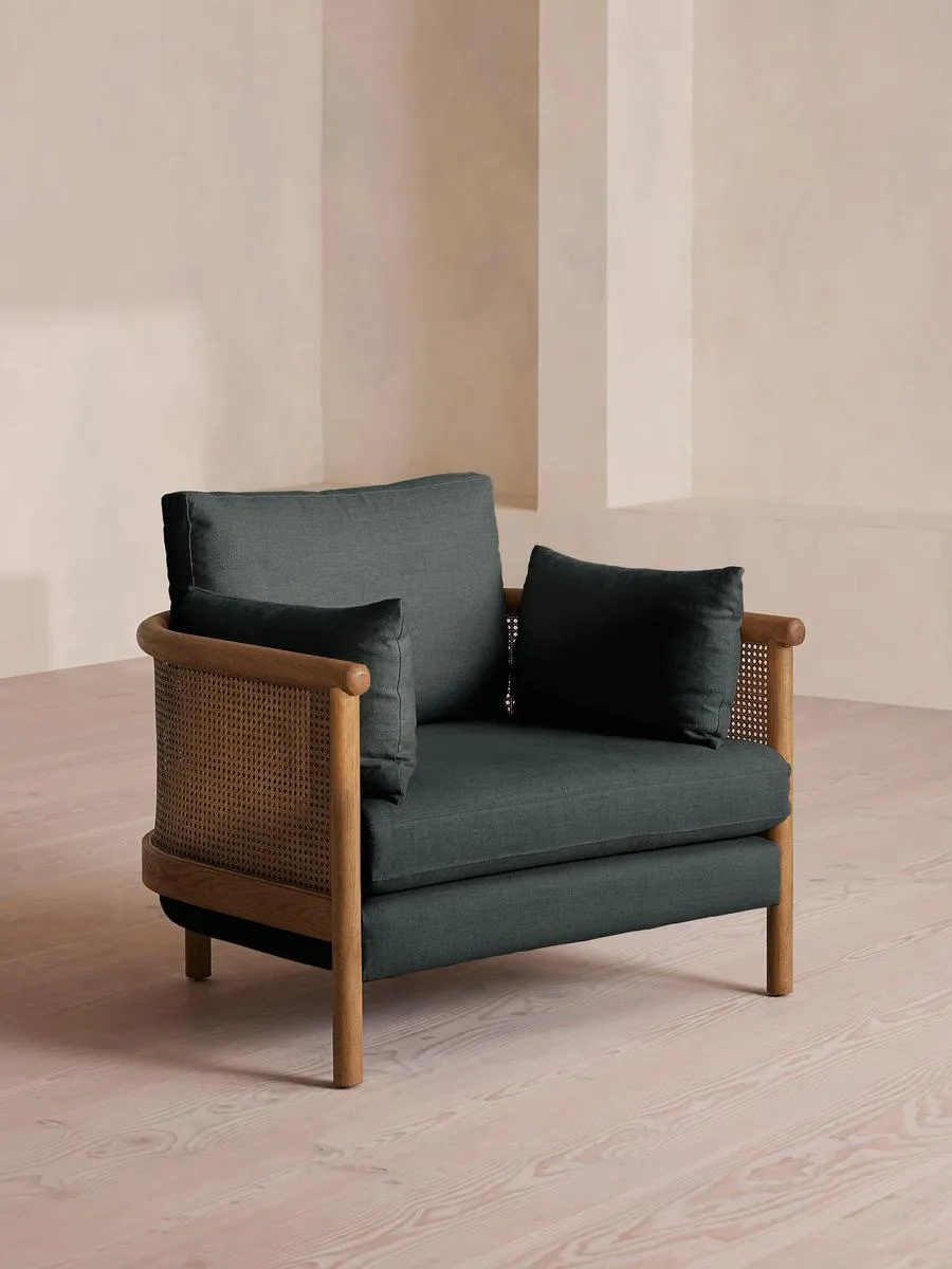 Sydney Armchair, Linen, Prussian Blue