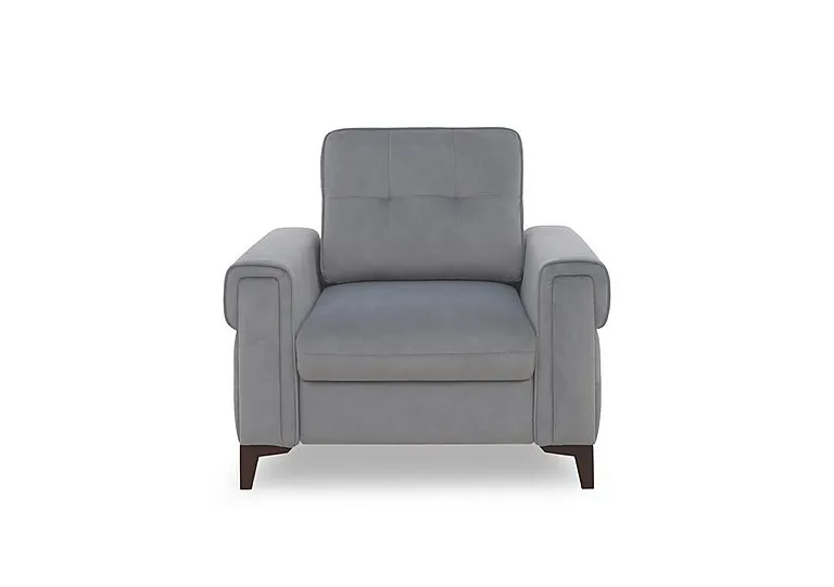 Zoom Fabric Armchair - Velvet Grey