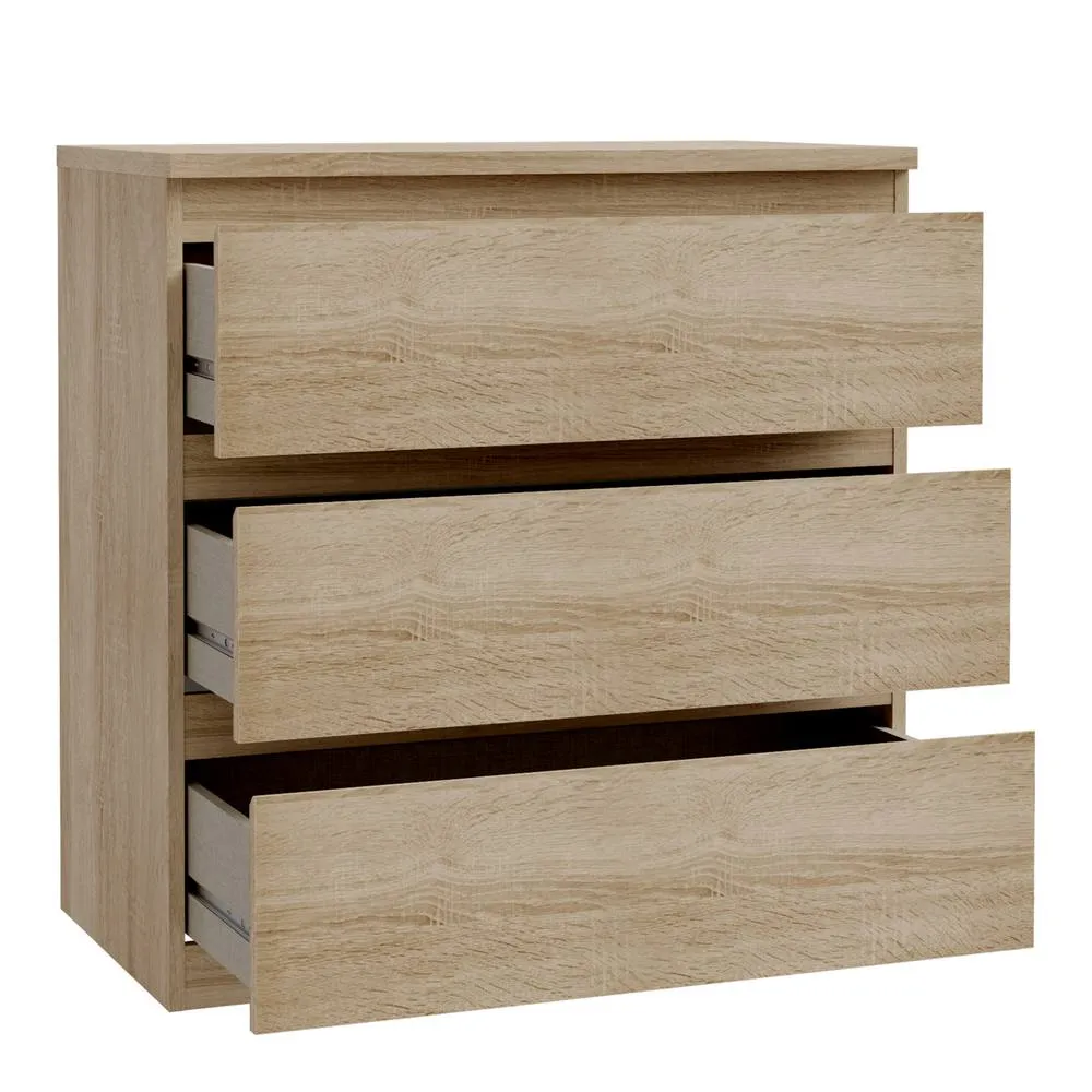 Furniture To Go Edmore 3 Drawer Chest in Sonoma Oak in Brown 5