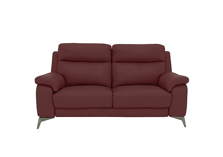 Missouri 2 Seater Leather Sofa - BV Deep Red