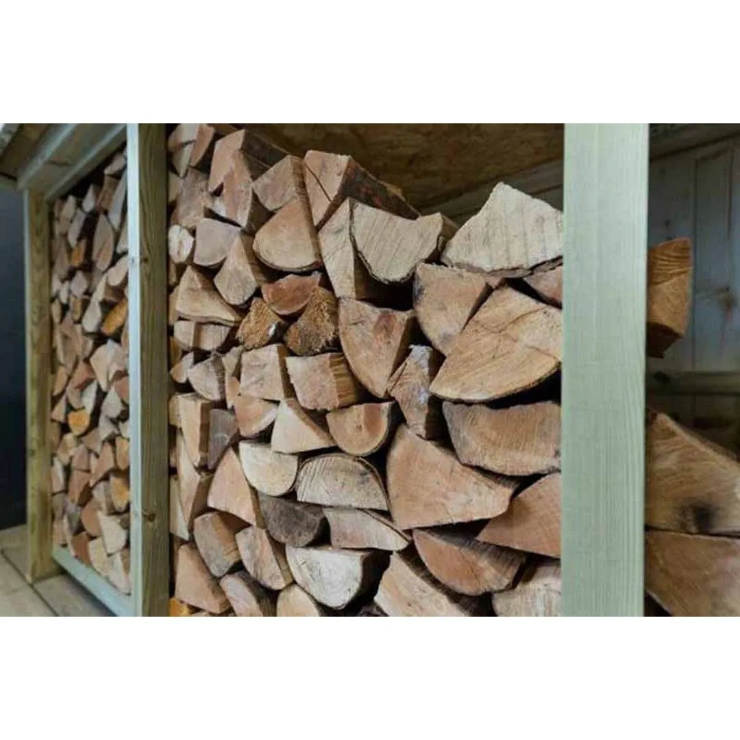Buttercup Farm Billington Log Store Large - Timber - L96 x W227 x H123 cm in Brown 2