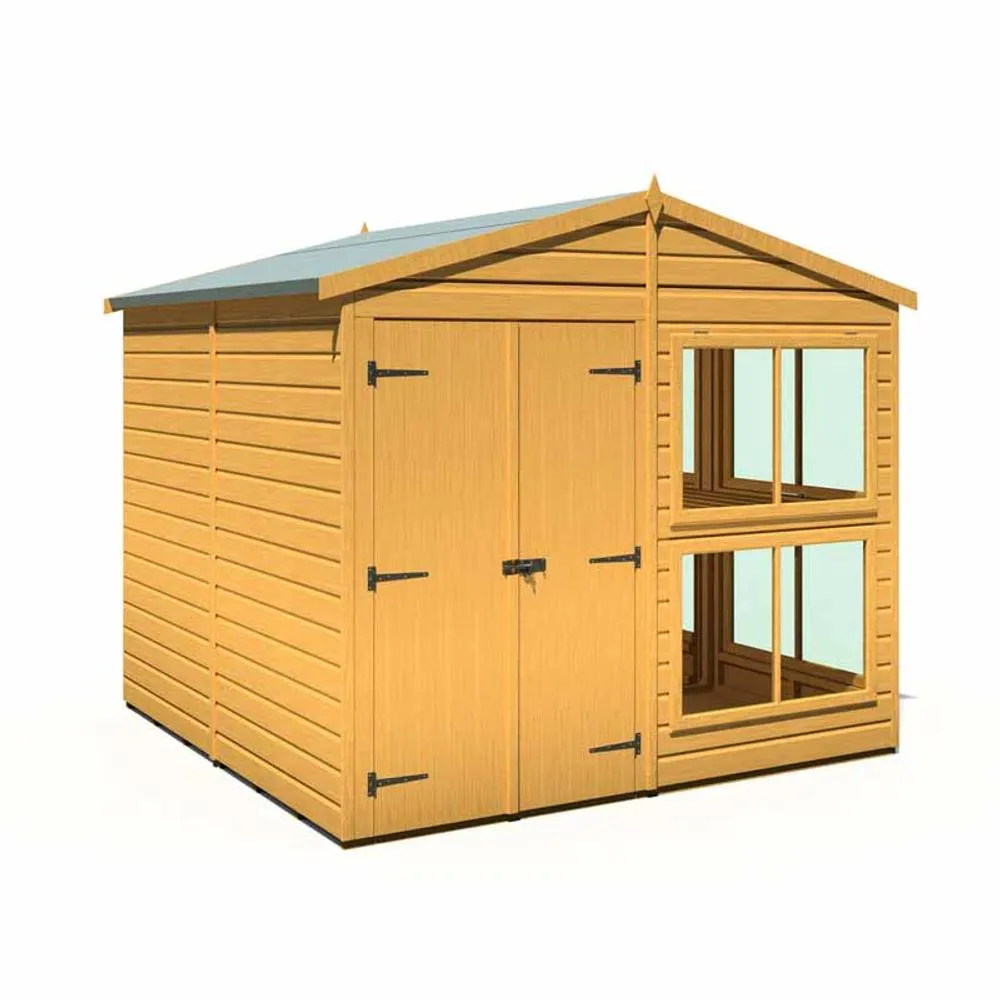 Shires Sun Hut 8 x 8 Feet Potting Shed - L238 x W244.8 x H222.5 cm in Brown 2