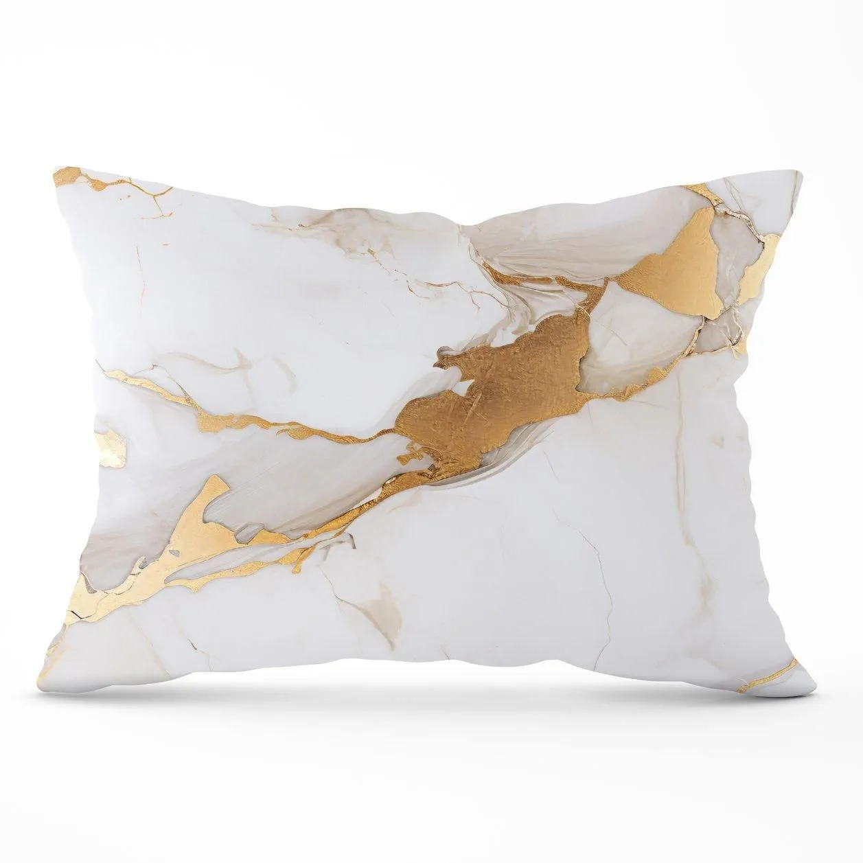 Warren Reed - Designer White Marble With Gold Cushions