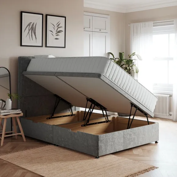 Luxury Side Ottoman Bed Frame, Chenille 2