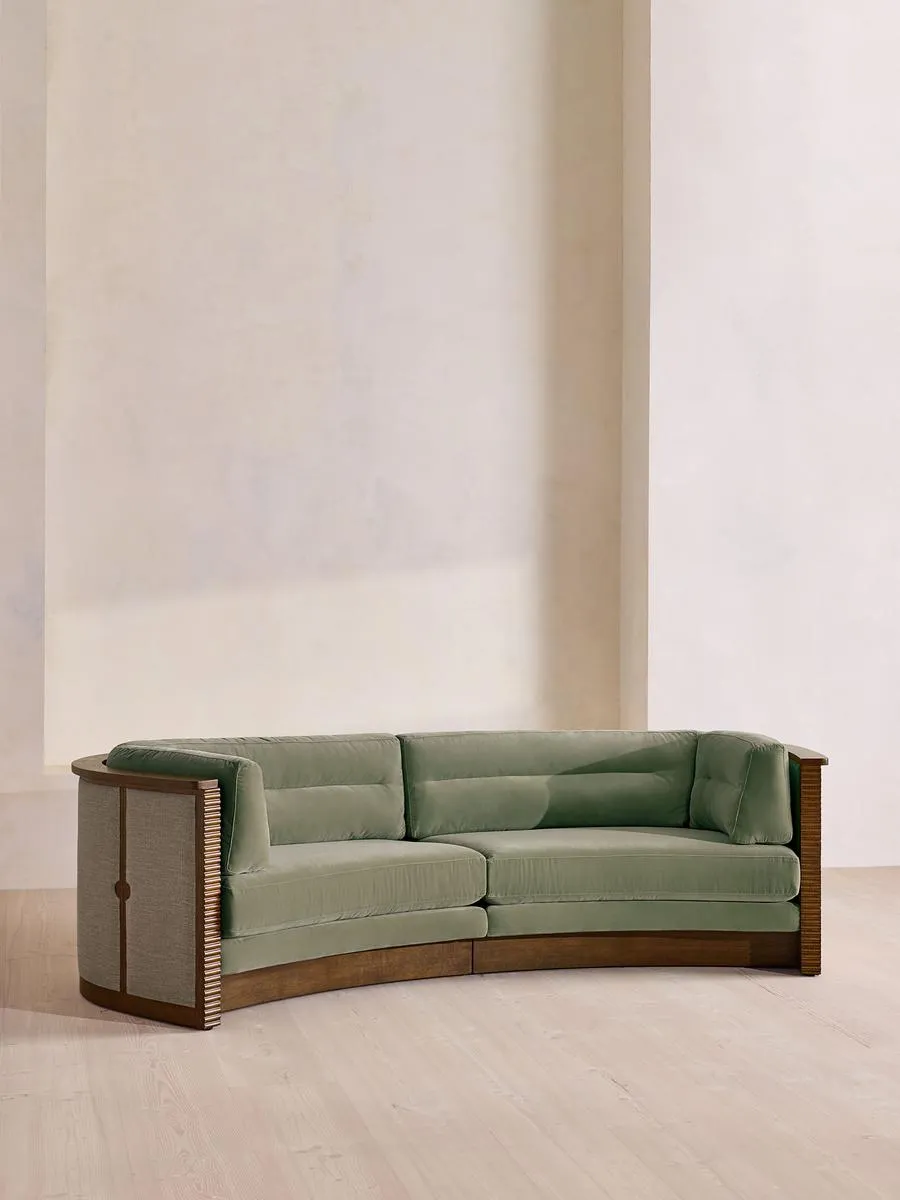 Belmont Sofa, Three Seater, Velvet, Seafoam