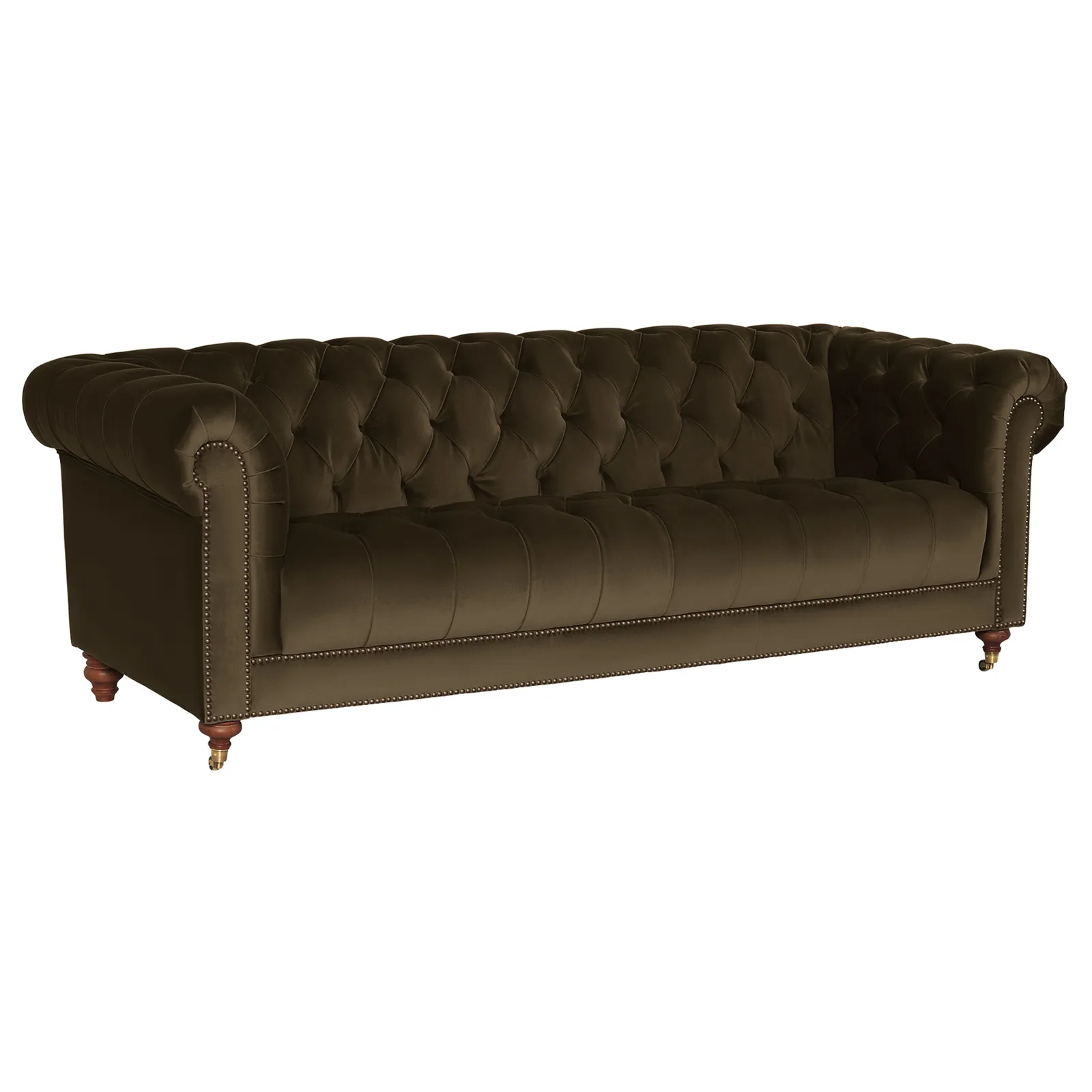 Ullswater 4 Seater Chesterfield Sofa, Green Velvet | Barker & Stonehouse 2