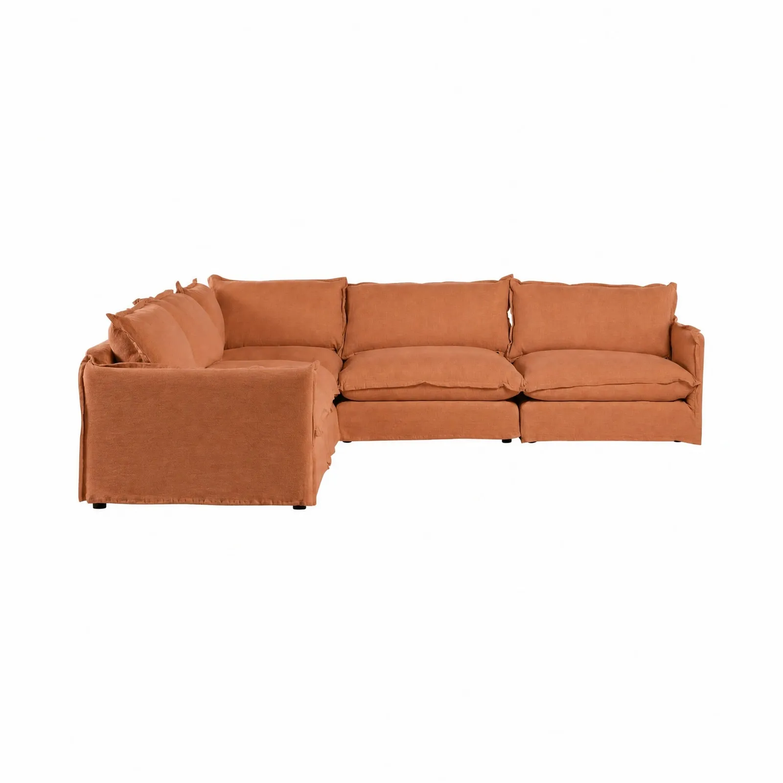 Apperley Corner Sofa, Orange Fabric | Barker & Stonehouse 3