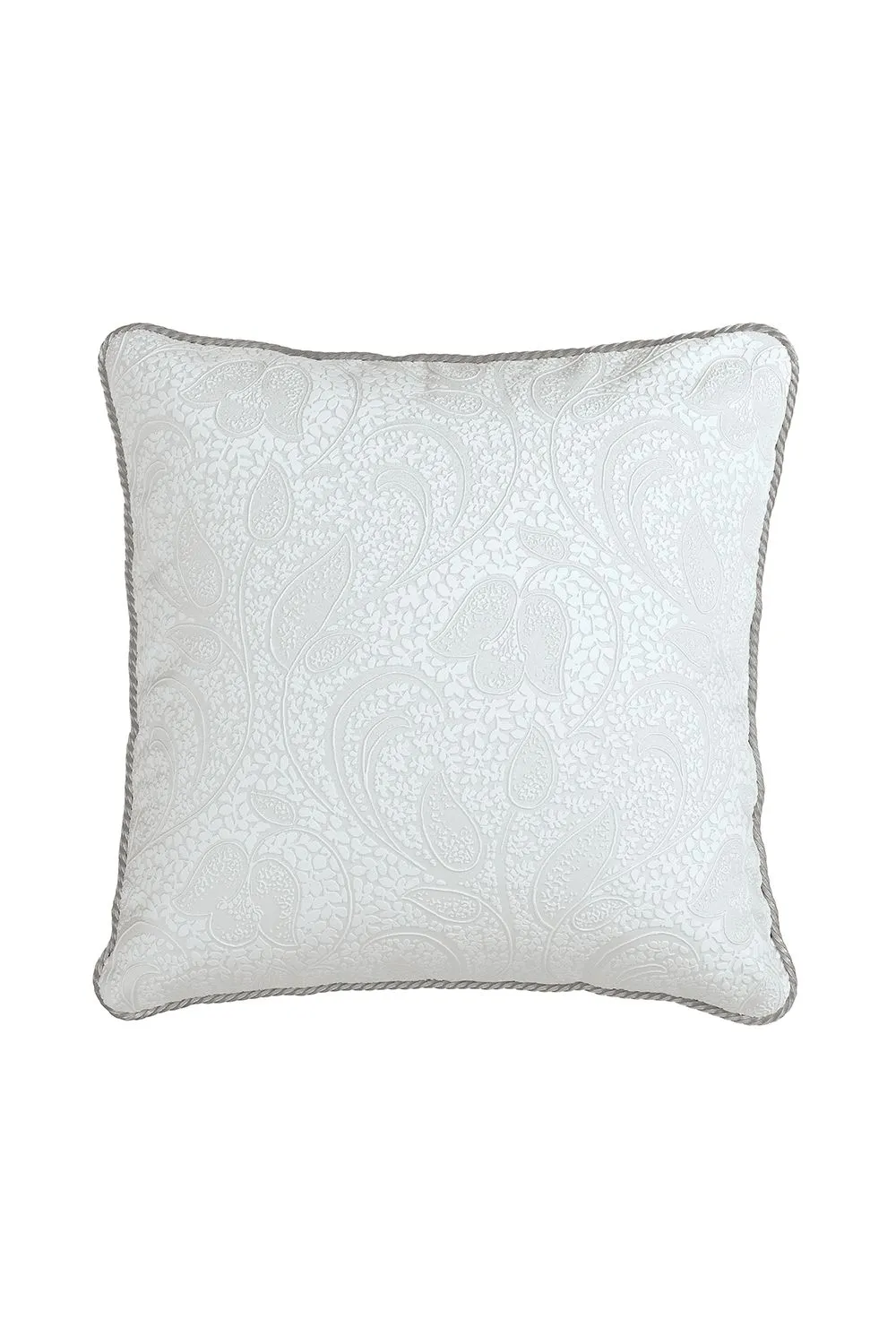 1951 'Ashleigh' Jacquard Cushion in Silver