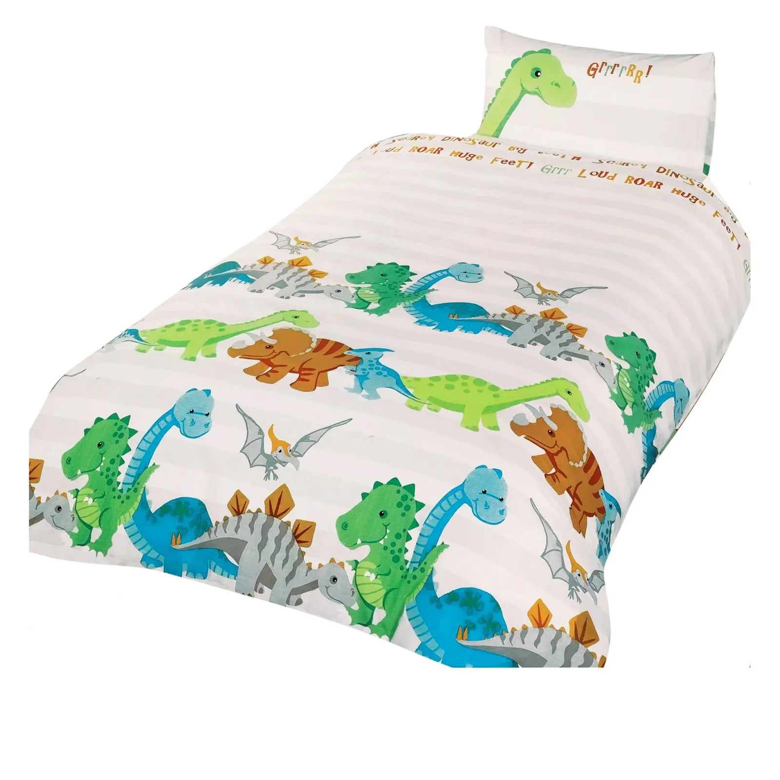 Rapport Dinosaur Duvet Cover Set in White