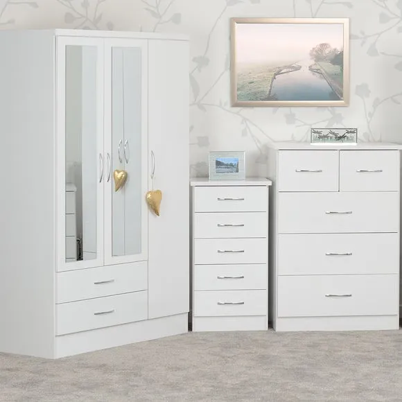Return - Nevada Slim 5 Drawer Chest, Nevada White
