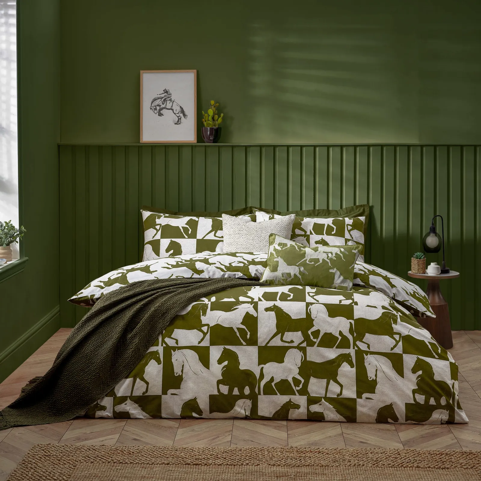 Furn Herve Reversible Duvet Set in Olive