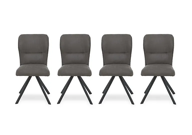 Terra Set of 4 Fabric Swivel Dining Chairs