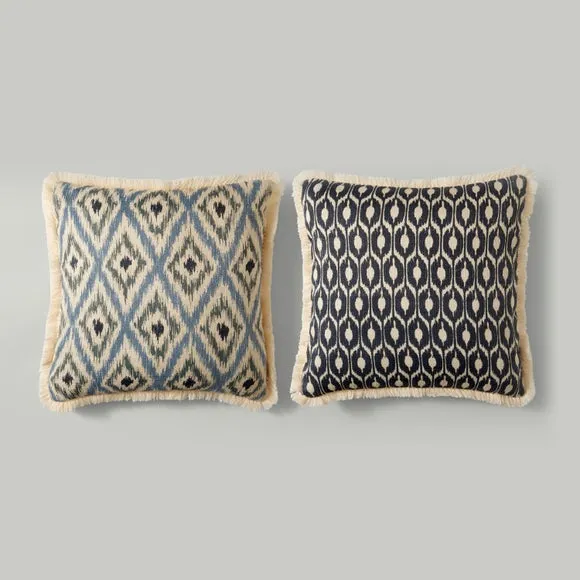 Pack of 2 Remade Global Square Cushions 3
