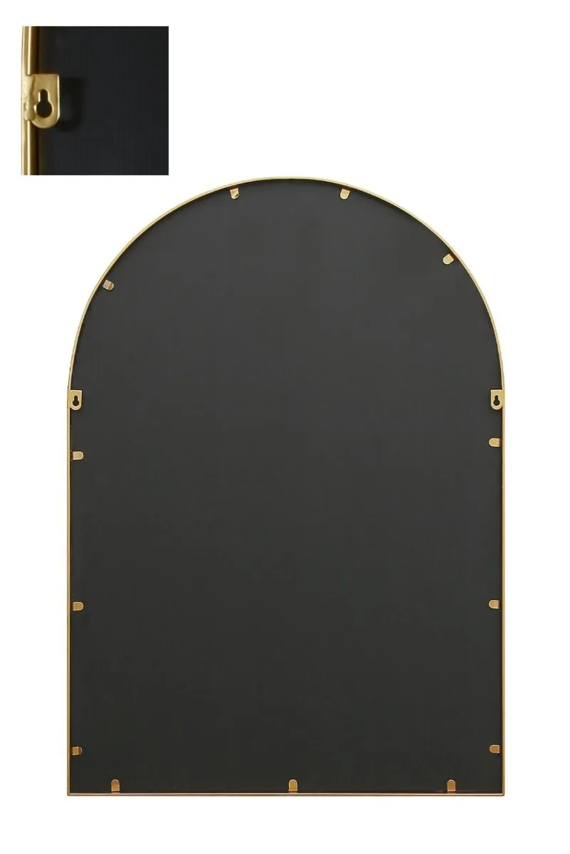 MirrorOutlet Gold Metal Framed Arched Garden Wall Mirror 39" X 27" (100CM X 70CM) 5