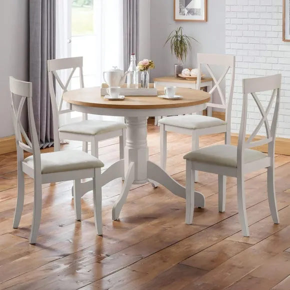 Davenport 4 Seater Round Pedestal Dining Table 5