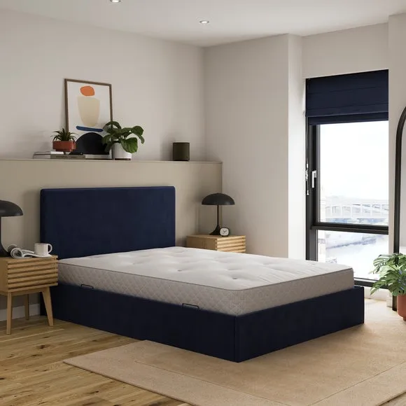 Olton Velvet Side Lift Ottoman Bed Frame 3