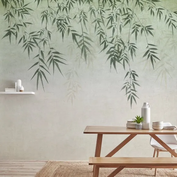 Ombre Leaf Wall Mural 2