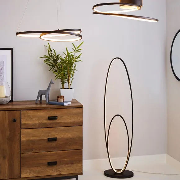 Menton Integrated LED Swirl Flush Ceiling Light 5