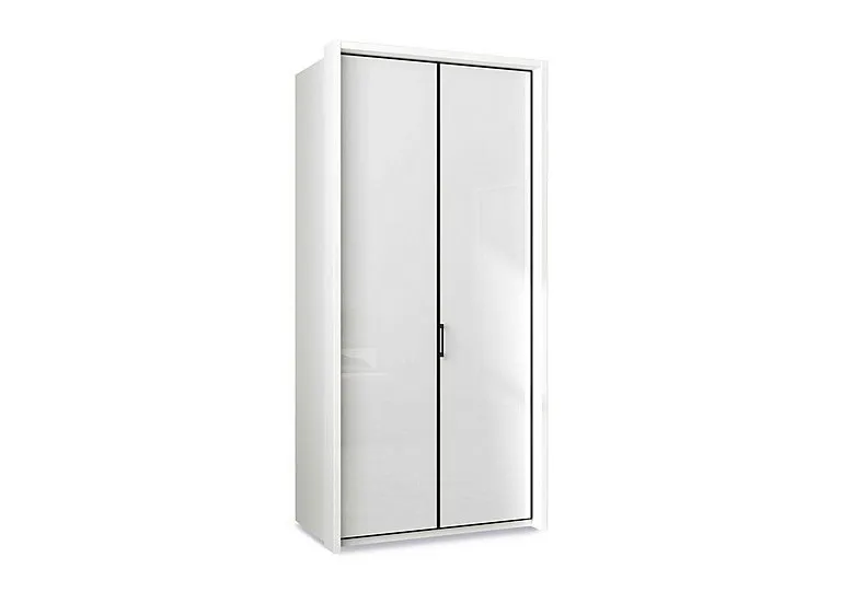 Dallas 107cm 2 Door Hinged Glass Wardrobe