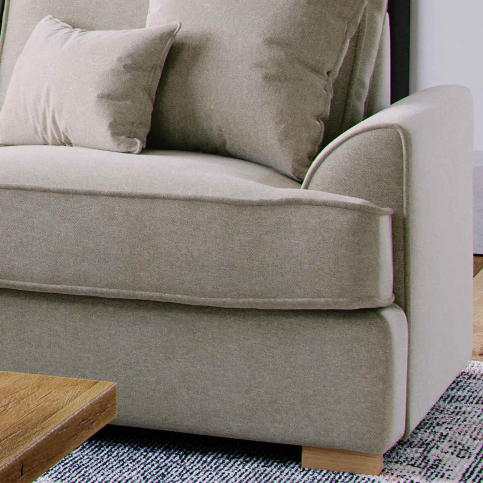 The Great Sofa Company Ophelia 2 Seater Chenille Sofa in Stone 4