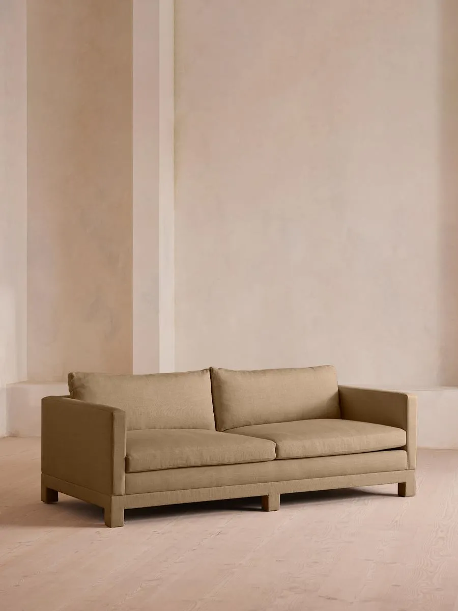 Ashford Three Seater Sofa, Linen, Wheat