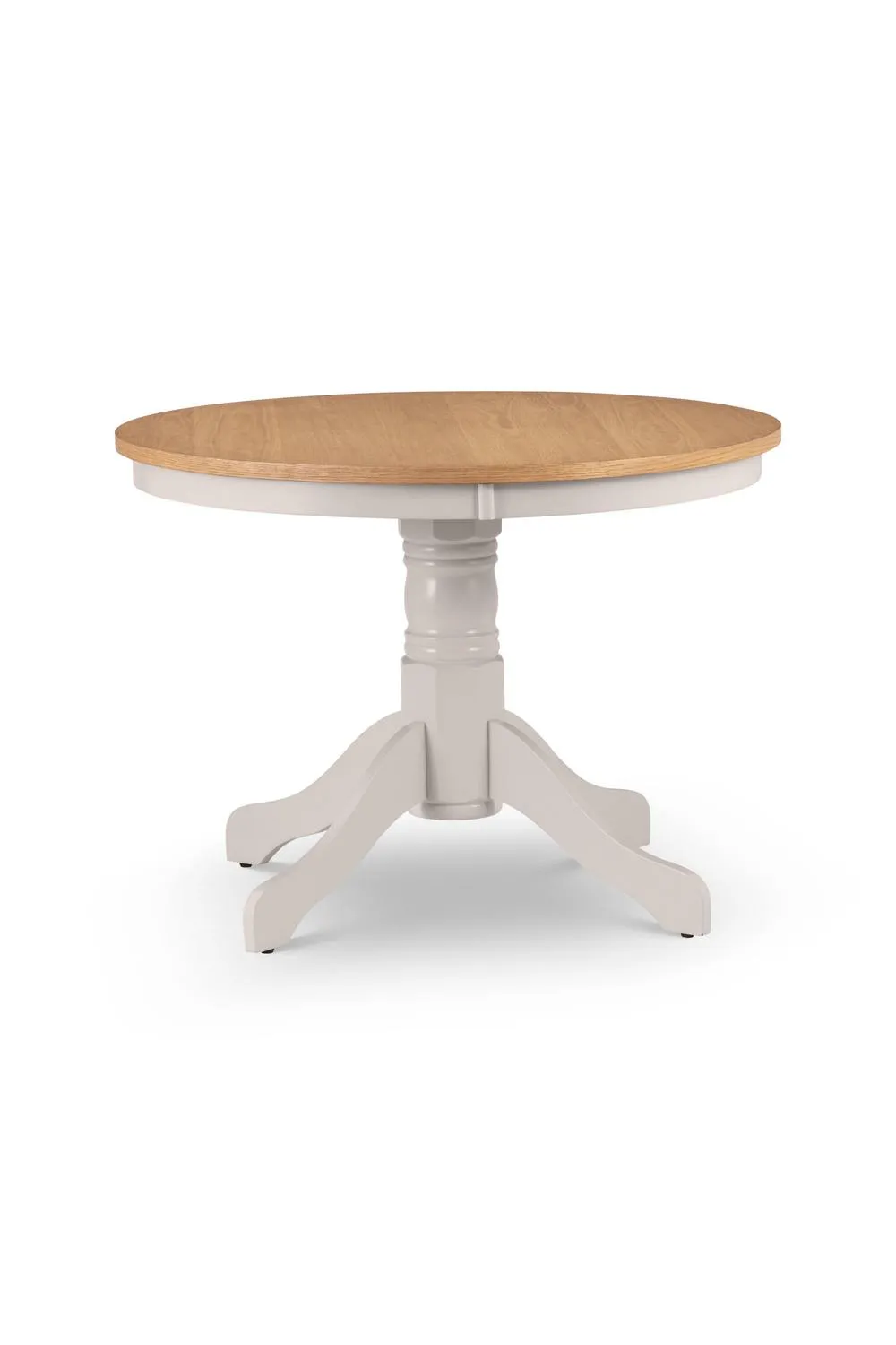 Julian Bowen Davenport Round Pedestal 4 Seater Dining Table in Grey 3