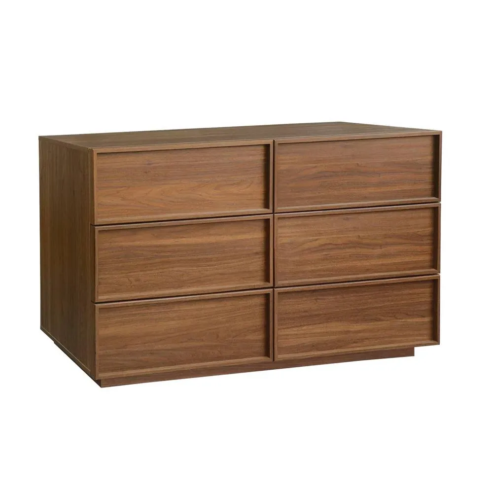 sweeek Chest of 6 drawers wood effect in Dark Brown 2