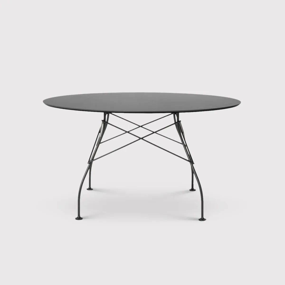 Kartell Glossy 128Cm Round Dining Table, Round, Black Stone | Barker & Stonehouse 2