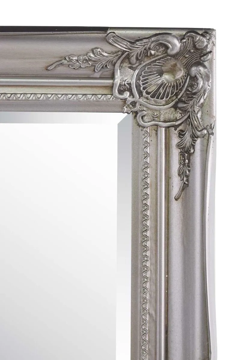 MirrorOutlet Kingsbury Silver Detailed Dress Mirror 165 x 76 CM 6