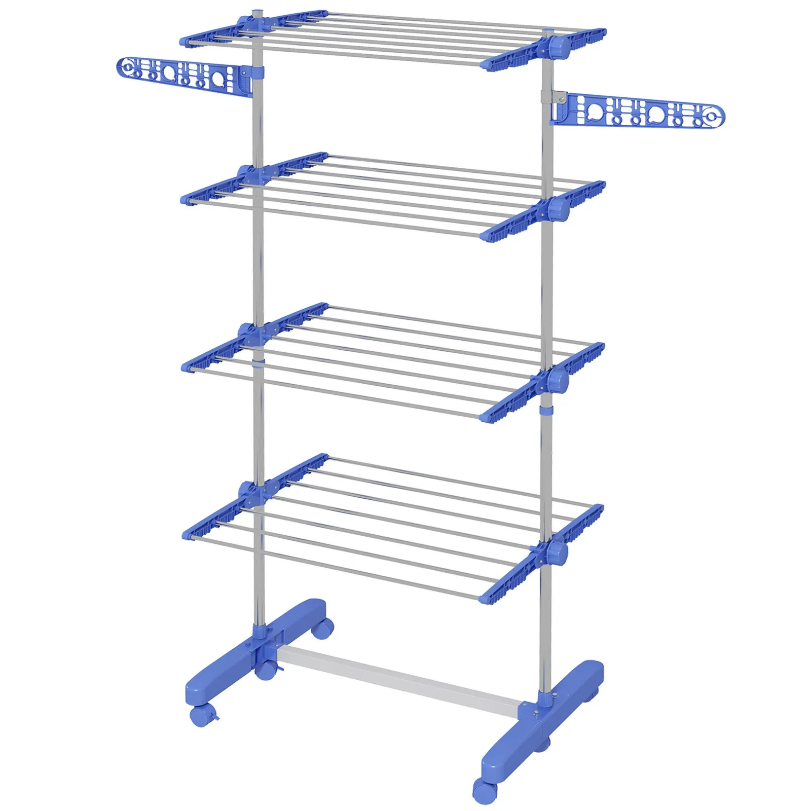 HOMCOM Large Clothes Airer Stainless Steel Clothes Drying Rack in Blue 2