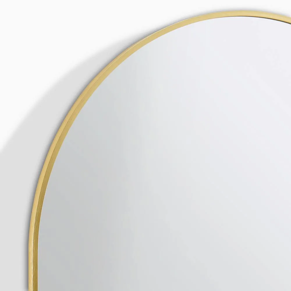 FurnitureboxUK Charlie Gold Metal Large 110x70cm Ovemantle Arch Mirror 6