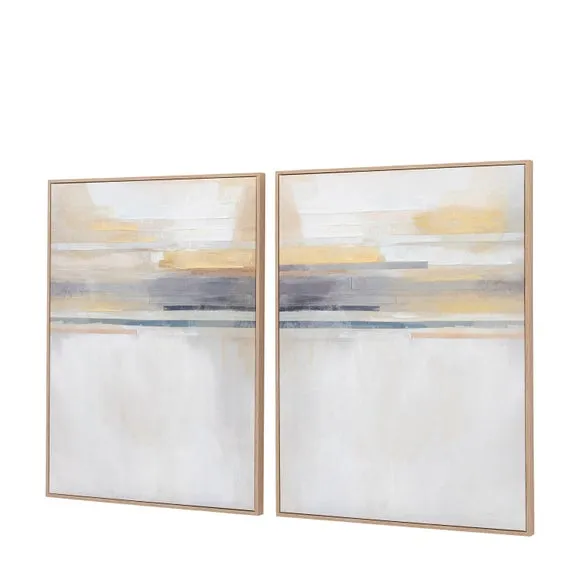 Cedar & Sage Set of 2 Modern Sunset Framed Canvases 6