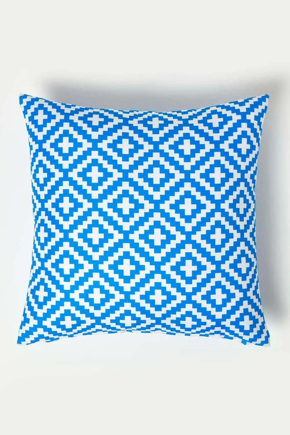 Homescapes Luxury Waterproof Blue Geometric Outdoor Cushion 45 x 45 cm, Set of 2 2