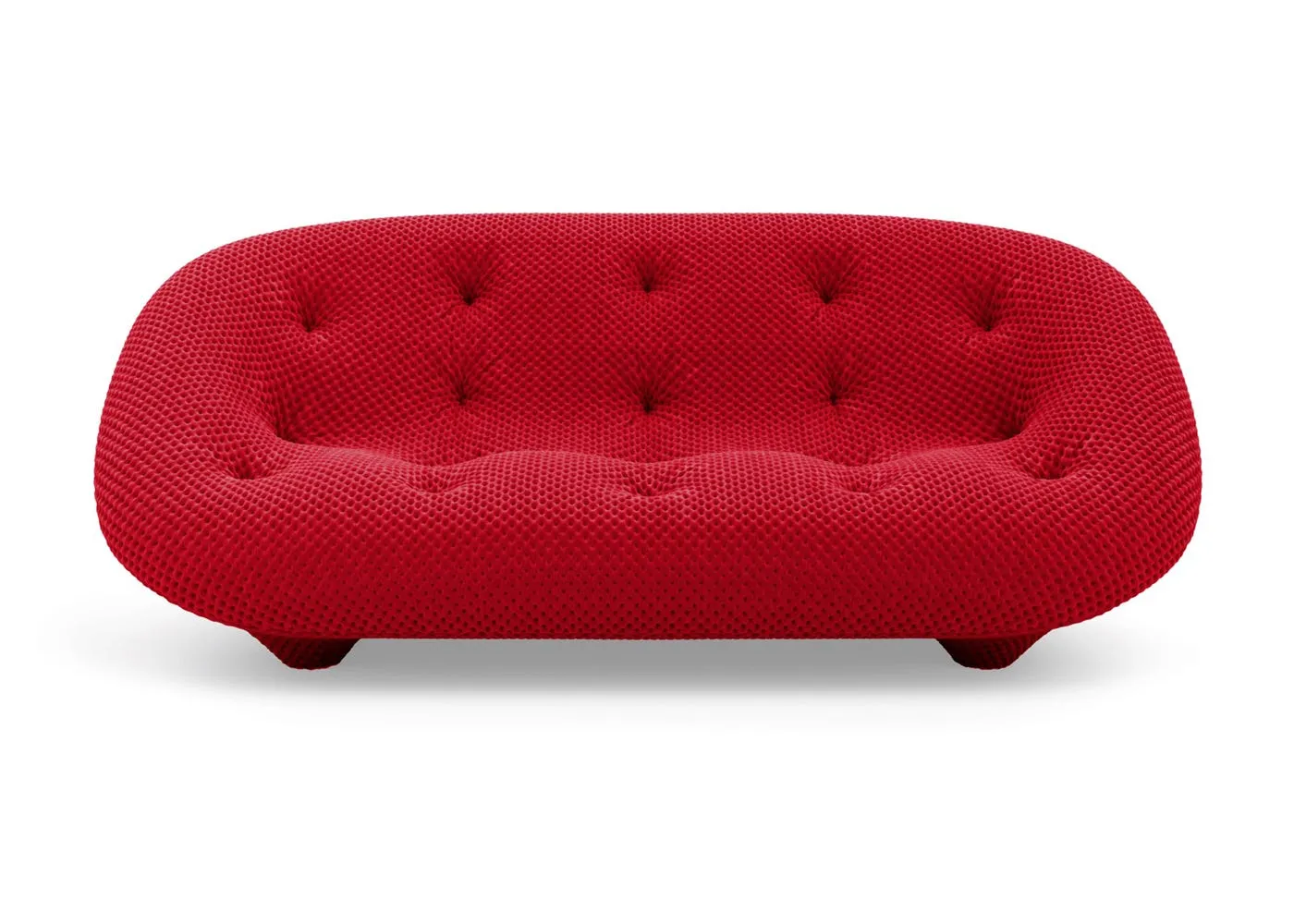 Ligne Roset Ploum Medium Settee High Back Mood Rouge