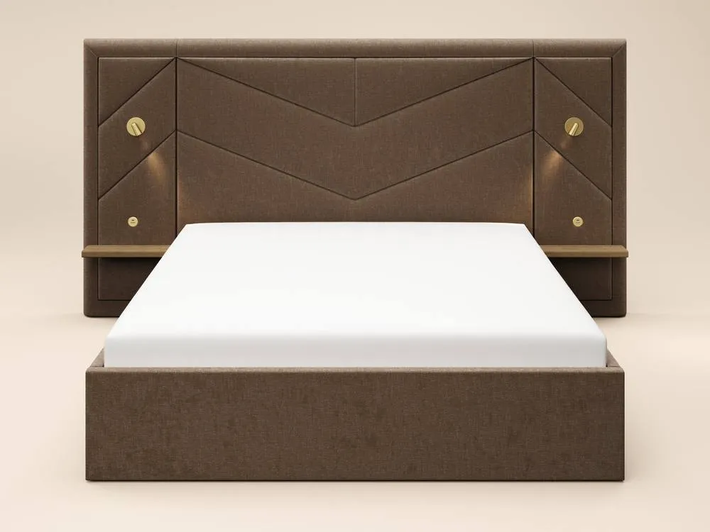 Flair Alice Hotel Ottoman Bed with USB Ports & Reading Lights in Brown 6