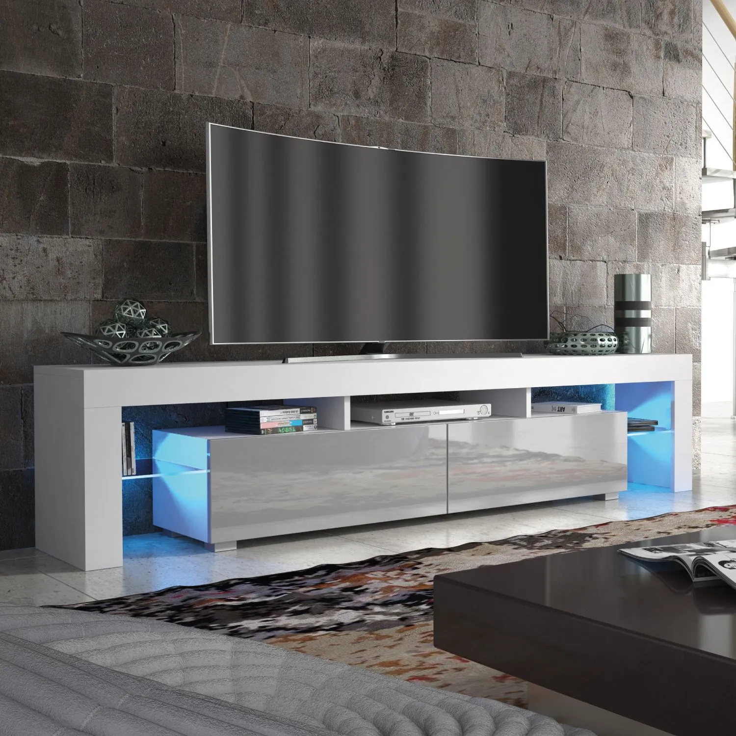 Creative Furniture TV Unit 200cm Sideboard Cabinet Cupboard TV Stand in Grey 5