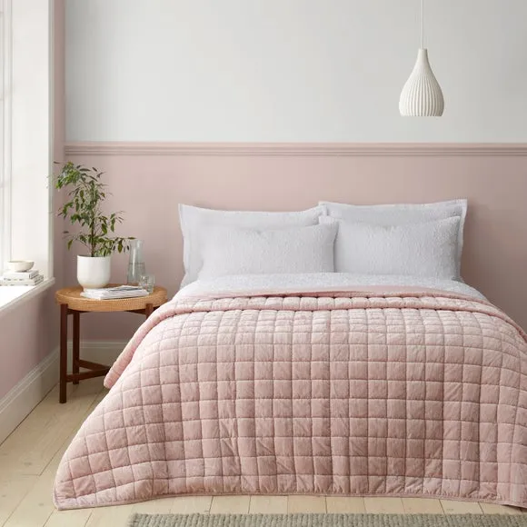 Sammi Velour Crinkle Quilted Bedspread 1