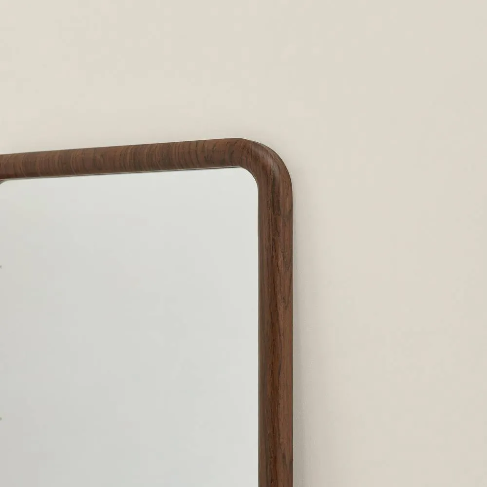 FurnitureboxUK Line Walnut Wood Full Length Rectangle 170x50cm Mirror 3