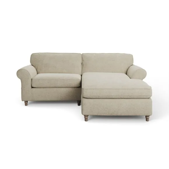 Flori Soft Chenille Corner Chaise Sofa 6