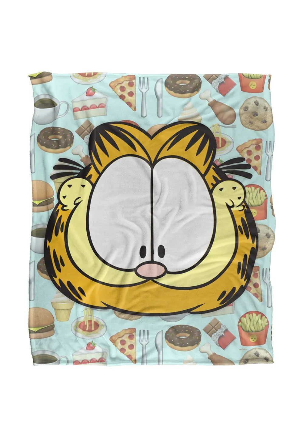 Garfield Cat Food Silky Touch Super Soft Throw Blanket 152 X 127 cm in White