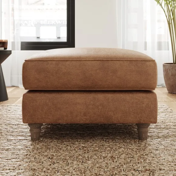 Flori Arizona Faux Leather Footstool 2