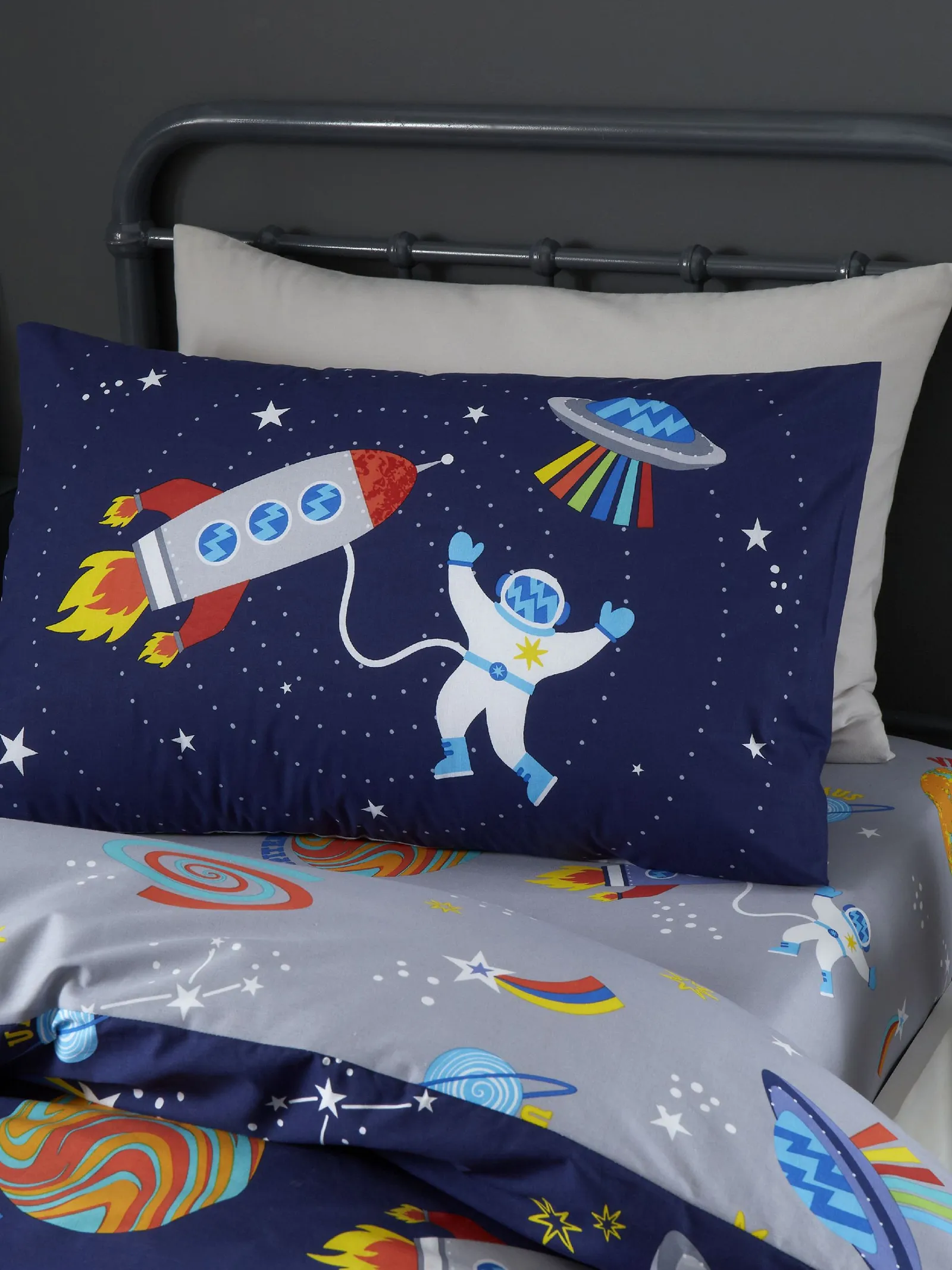 Catherine Lansfield 'Lost In Space' Duvet Cover Set in Blue 3