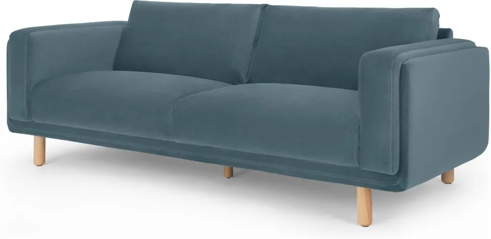 Karson 3 Seater Sofa, Marine Green Velvet